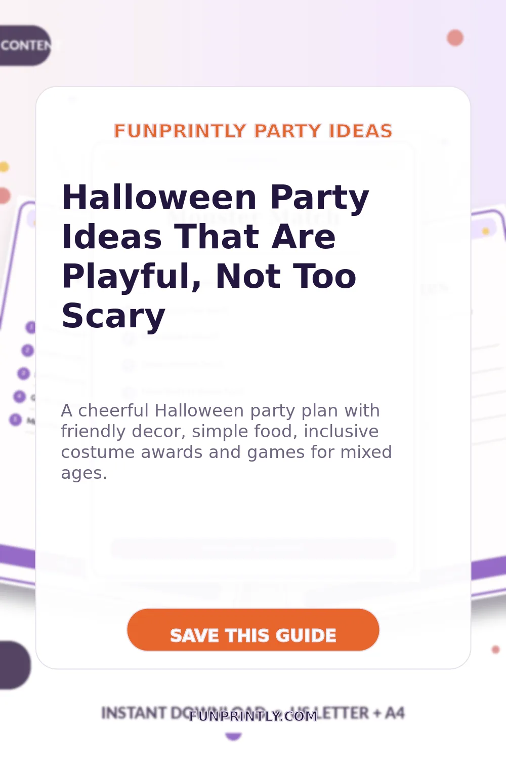 Halloween Party Ideas That Are Playful, Not Too Scary printable party game ideas for Pinterest