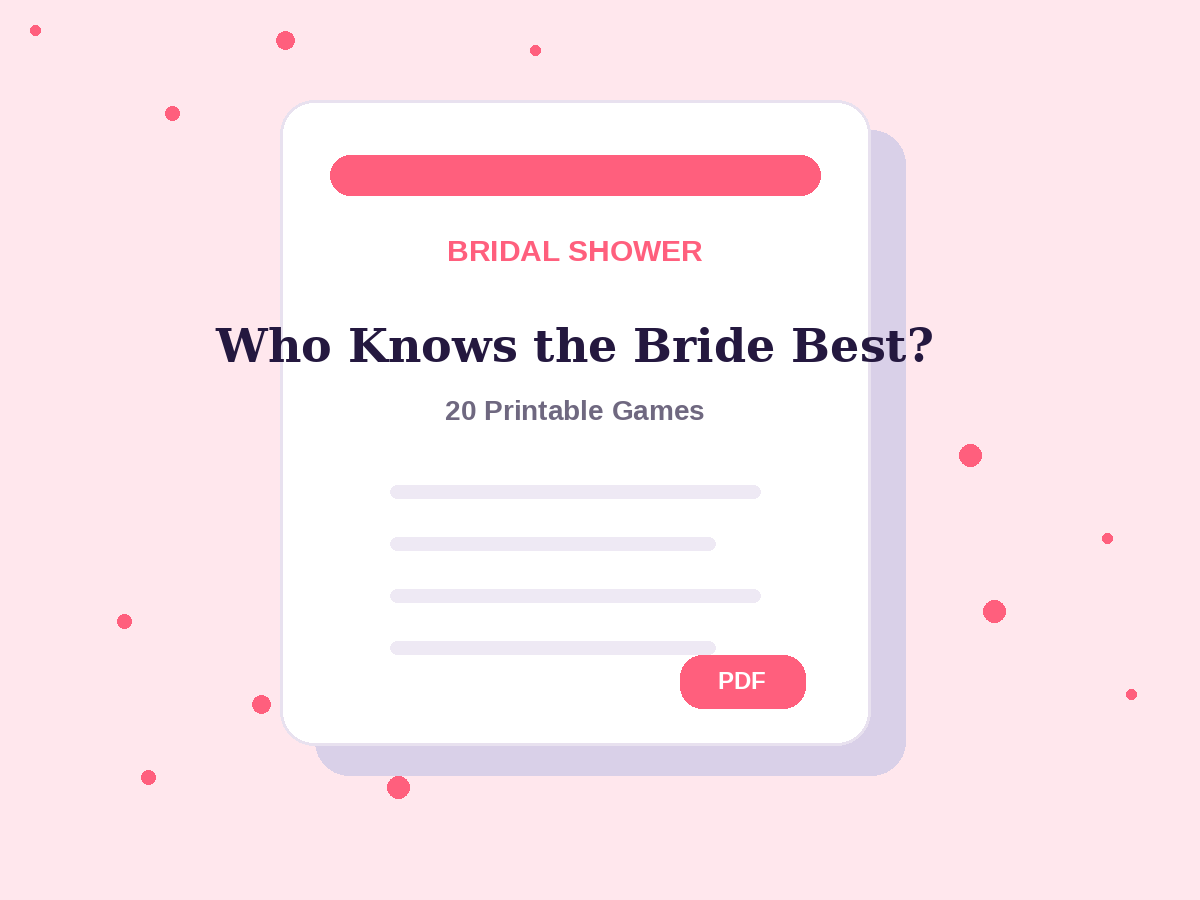 20 Minimalist Bridal Shower Games