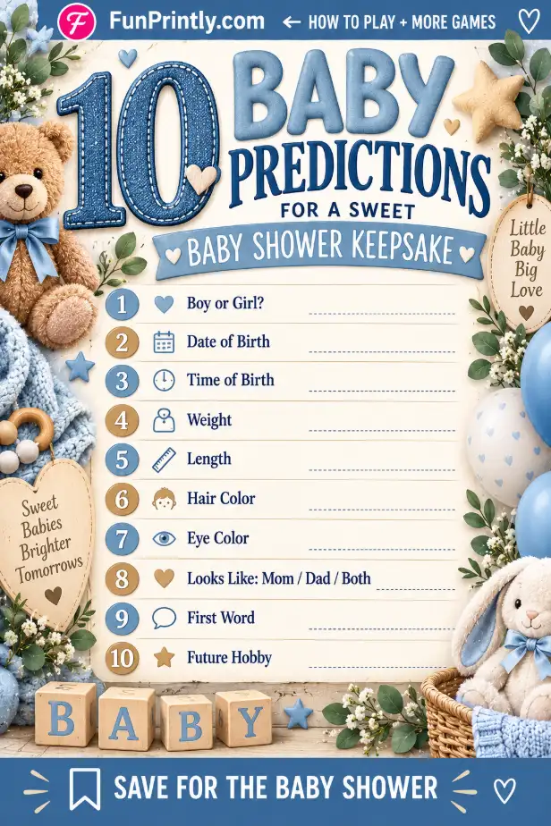 predictions game by FunPrintly