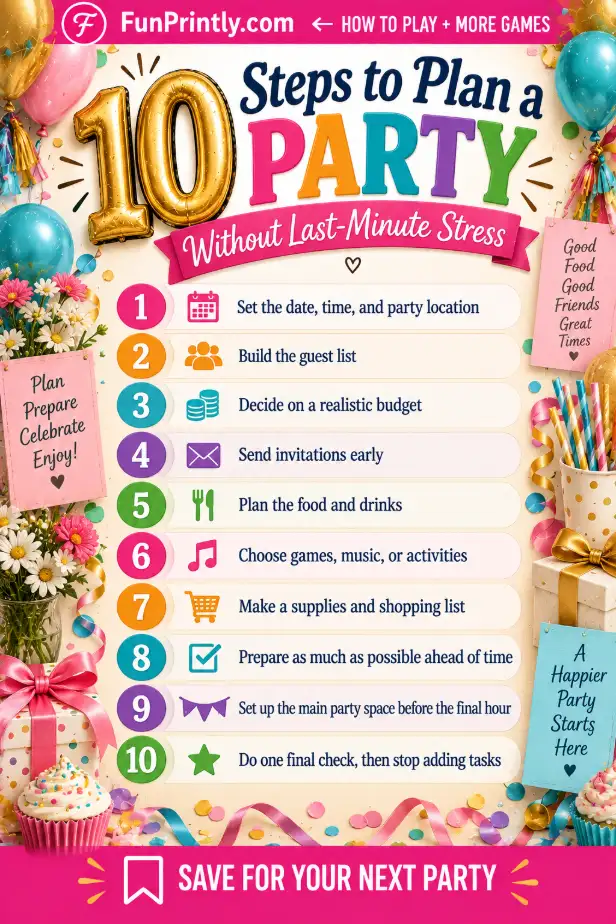 Summer Party Games game by FunPrintly